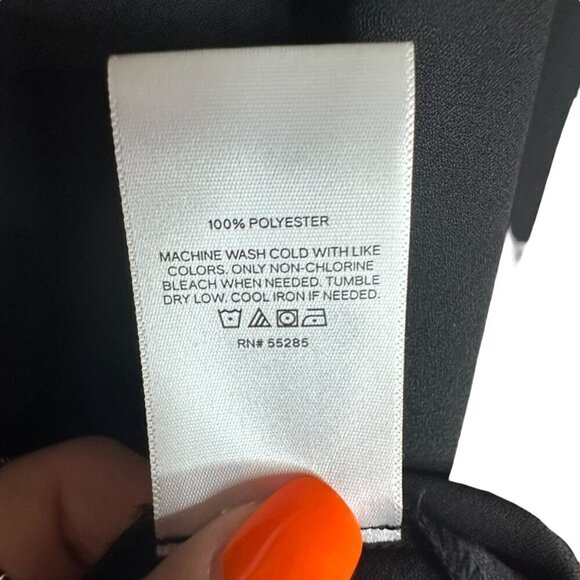 Express Long Sleeve Button Cuff Blouse Black Career Office Women's‎ Size Small - Picture 7 of 7